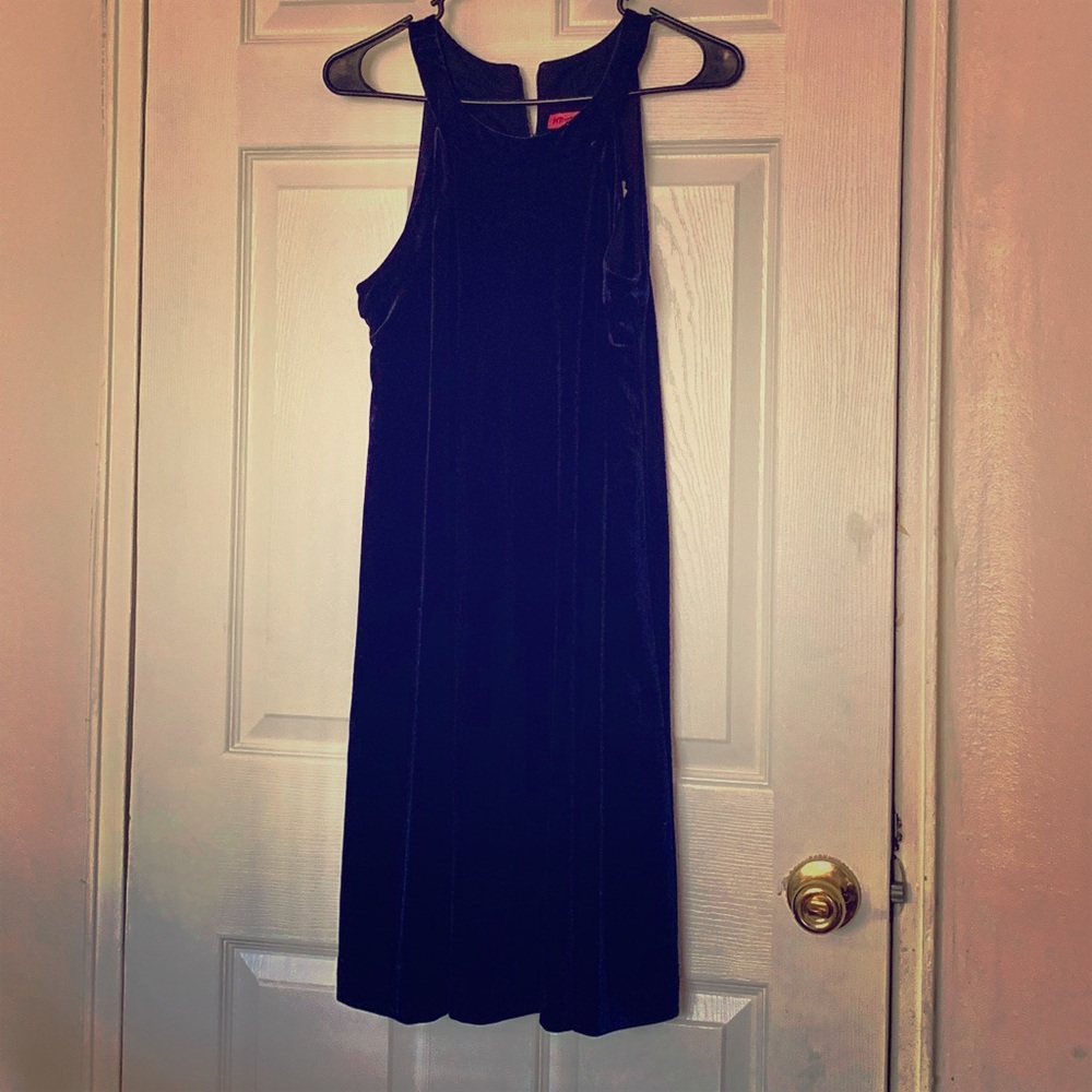 Navy Velvet Dress